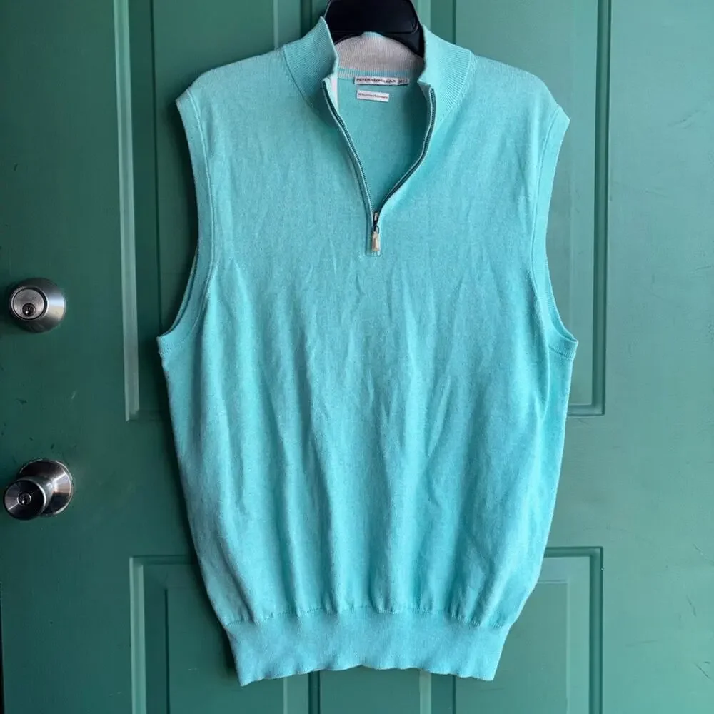 Peter Millar medium quarter zip Sleeveless Sweater vest excellent condition